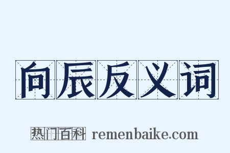 向辰反义词是什么意思的图片